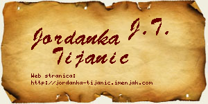 Jordanka Tijanić vizit kartica